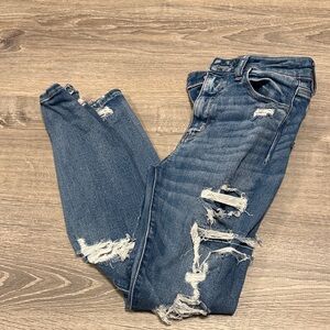 American Eagle Outfitters Ripped Jeans / Super High Rise Jeggings - 4 Short